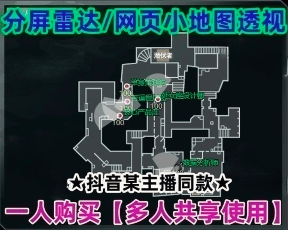 CF辅助画面展示：自瞄功能与物资标记实机截图